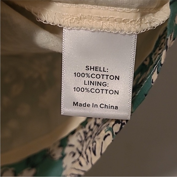 Evereve Lora Floral Green Sleeveless Top Women's M - Picture 8 of 12